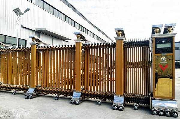 慶賀河南金溢建筑安裝有限公司采用華捷盛智能電動伸縮門